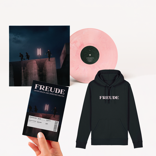 VINYL, TICKET UND HOODIE BLACK