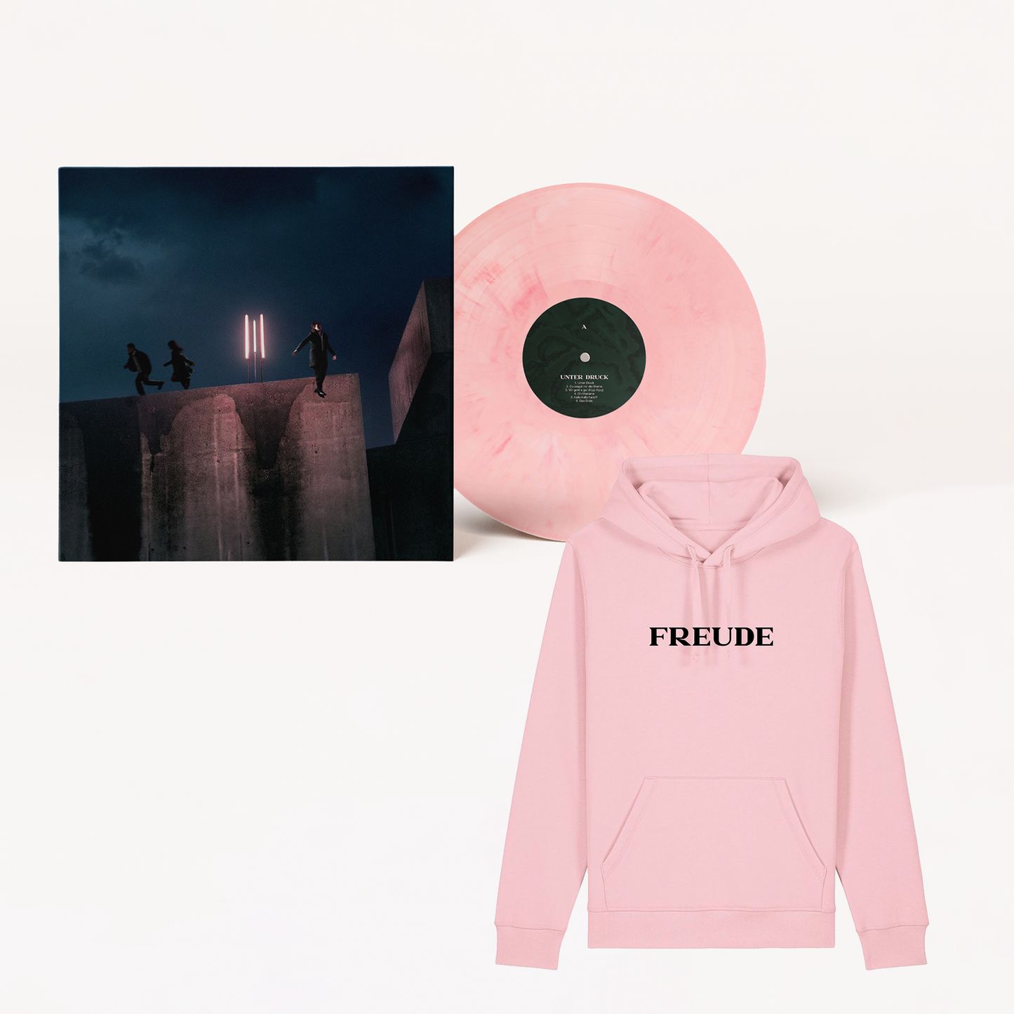VINYL UND HOODIE ROSA